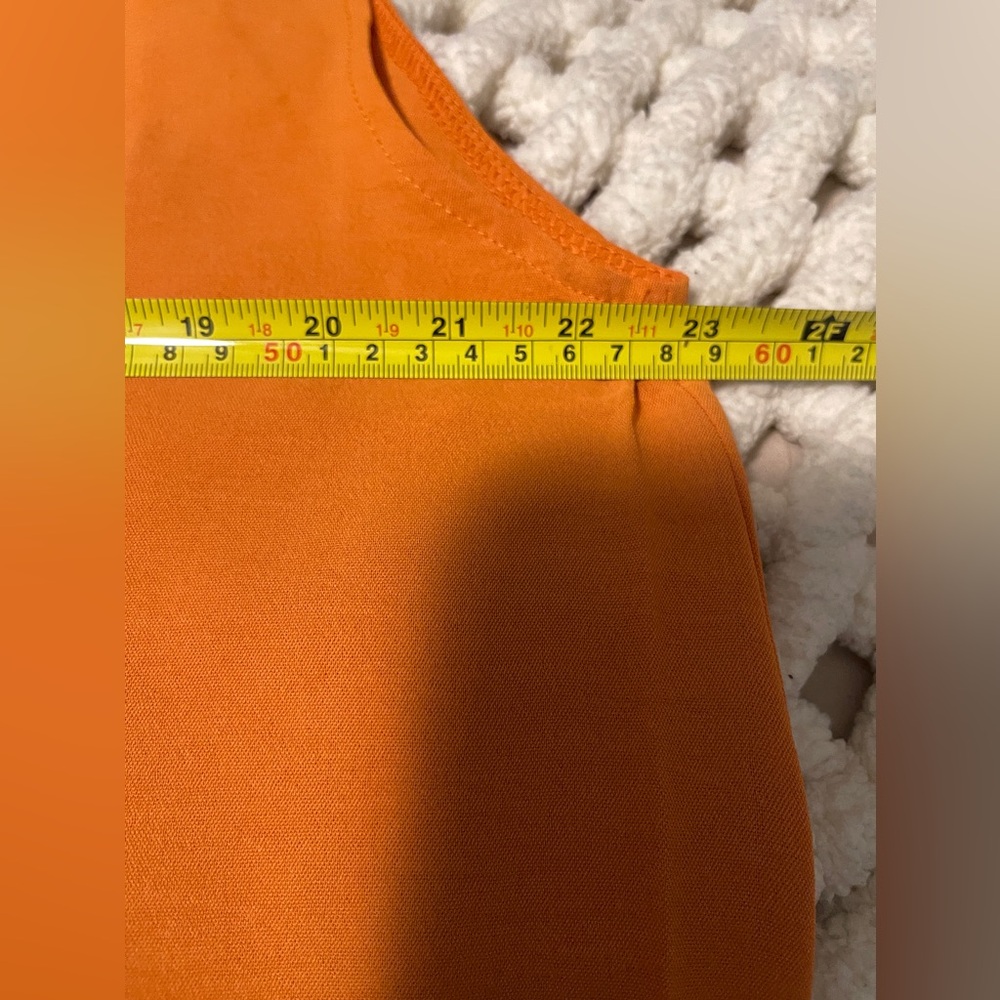 Womens Jumpsuit Size 2XL Orange Sleeveless Flowy Wide Leg Pants One Piece - Picture 9 of 10